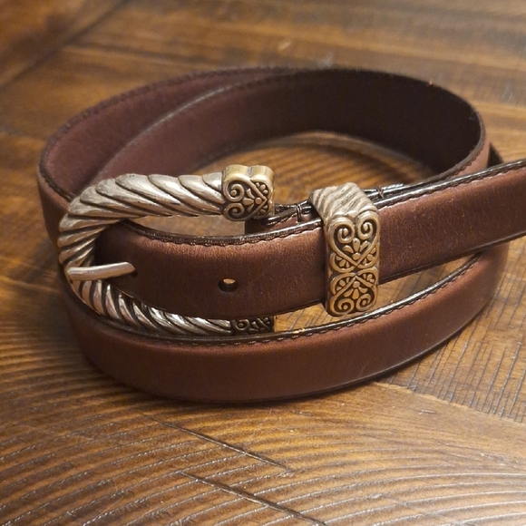 Women's Brown Leather Belt - Picture 1 of 7